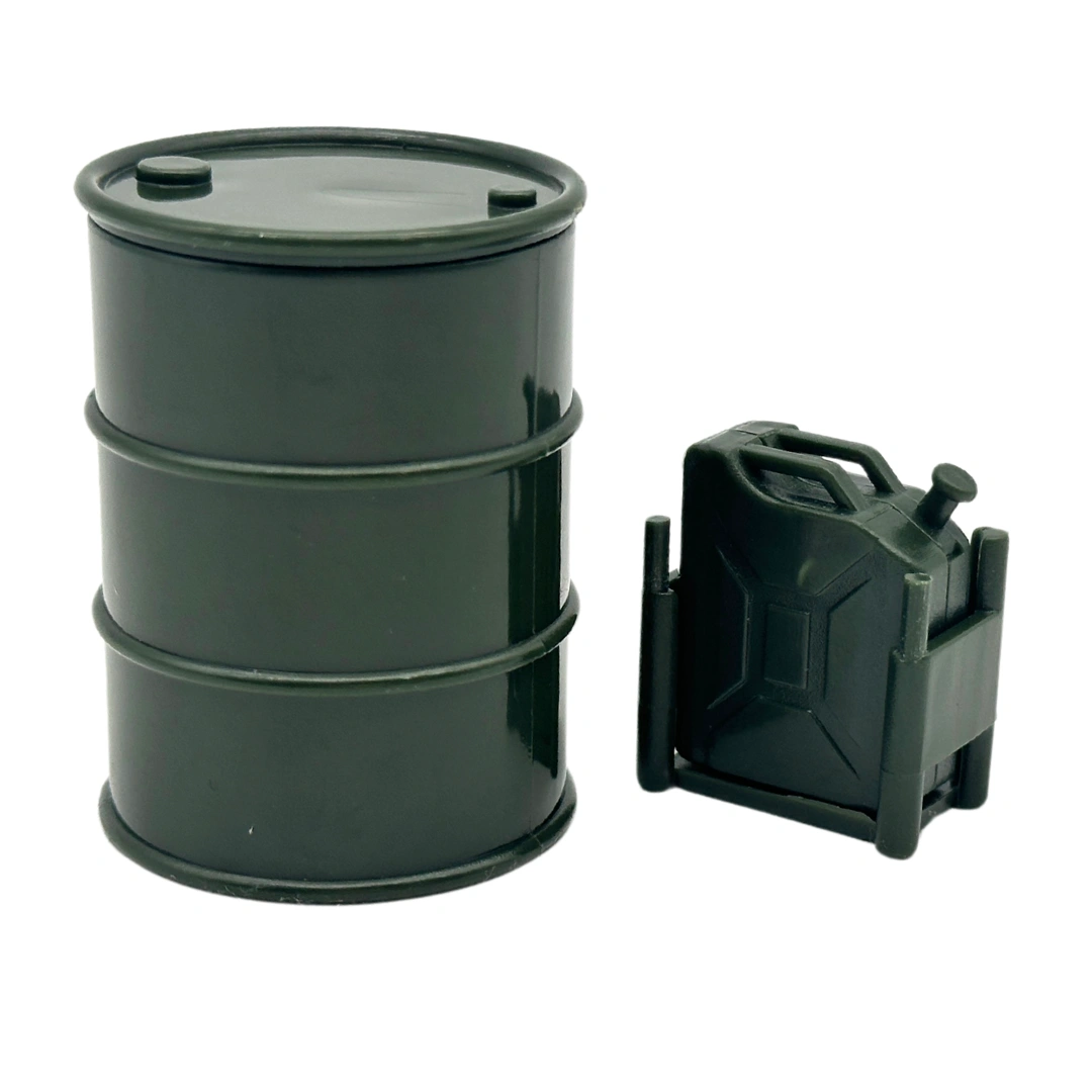 Scale Fuel Tanks & Oil Drums: RC Crawler Essentials! Green Jerry Can & Drum Combo!